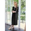 imageEkouaer Womens Velvet Nightgowns Long Sleeve Printed Sleepwear Velour Full Length Sleep ShirtsBlack