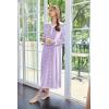 imageEkouaer Womens Velvet Nightgowns Long Sleeve Printed Sleepwear Velour Full Length Sleep ShirtsLight Purple Flower
