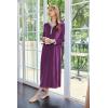 imageEkouaer Womens Velvet Nightgowns Long Sleeve Printed Sleepwear Velour Full Length Sleep ShirtsPurple
