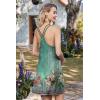 imageEkouaer 2 Pack Nightgowns for Women Racerback Sleeveless Night Shirt Sexy Sleep Dress Spaghetti Strap Sleepwear SXXXL2 PackblackGreen Floral
