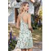 imageEkouaer 2 Pack Nightgowns for Women Racerback Sleeveless Night Shirt Sexy Sleep Dress Spaghetti Strap Sleepwear SXXXL2 PackblackLight Green Floral