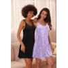 imageEkouaer 2 Pack Nightgowns for Women Racerback Sleeveless Night Shirt Sexy Sleep Dress Spaghetti Strap Sleepwear SXXXL2 PackblackStar