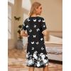 imageEkouaer House Dresses for Women Button Down Nightgowns Short Sleeve Pleated Snap Front Mumu Dress Butterfly XL