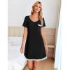 imageEkouaer Womens 2 Pack Nightgown Sleepwear Short Sleeve Sleepshirt Soft Night Shirts S2XLBlack  Navy