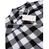imageEkouaer Womens Cotton Nightgown Long Sleeve Plaid Sleep Shirts Button Down Sleepwear with PocketsBlack White Plaid