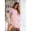imageEkouaer Womens Nightgown 2 Pack Nightgowns for Women Short Sleeves Button Down V Neck Womens Sleepwear SXXLPurple Starpink Star