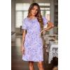 imageEkouaer Womens Nightgown 2 Pack Nightgowns for Women Short Sleeves Button Down V Neck Womens Sleepwear SXXLPurple Starpink Star