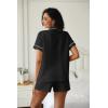 imageEkouaer Womens Pajama Set Short Sleeve Sleepwear Summer Button Down Nightwear Lounge Set Soft Pjs SXXLBlack