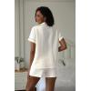 imageEkouaer Womens Pajama Set Short Sleeve Sleepwear Summer Button Down Nightwear Lounge Set Soft Pjs SXXLWhite