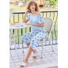 imageEkouaer Pajamas for Women Set Short Sleeve Pj Sets Pullover Tops ampamp Capri Pants 2 Piece Sleepwear Loungewear SXXLBluebutterfly