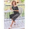imageEkouaer Pajamas for Women Set Short Sleeve Pj Sets Pullover Tops ampamp Capri Pants 2 Piece Sleepwear Loungewear SXXLDark Grey