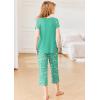 imageEkouaer Pajamas for Women Set Short Sleeve Pj Sets Pullover Tops ampamp Capri Pants 2 Piece Sleepwear Loungewear SXXLFlamingo
