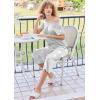 imageEkouaer Pajamas for Women Set Short Sleeve Pj Sets Pullover Tops ampamp Capri Pants 2 Piece Sleepwear Loungewear SXXLLight Greystar