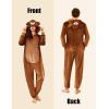 imageEkouaer Unisex Adult Animal Onesie One Piece Fleece Pajamas Halloween Costume Sleepwear HomewearBear