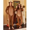 imageEkouaer Unisex Adult Animal Onesie One Piece Fleece Pajamas Halloween Costume Sleepwear HomewearBear