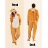 imageEkouaer Unisex Adult Animal Onesie One Piece Fleece Pajamas Halloween Costume Sleepwear HomewearCorgi