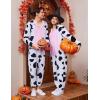 imageEkouaer Unisex Adult Animal Onesie One Piece Fleece Pajamas Halloween Costume Sleepwear HomewearCow