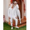 imageEkouaer Unisex Adult Animal Onesie One Piece Fleece Pajamas Halloween Costume Sleepwear HomewearGoat