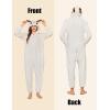 imageEkouaer Unisex Adult Animal Onesie One Piece Fleece Pajamas Halloween Costume Sleepwear HomewearGoat
