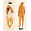 imageEkouaer Unisex Adult Animal Onesie One Piece Fleece Pajamas Halloween Costume Sleepwear HomewearReindeer
