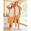 imageEkouaer Unisex Adult Animal Onesie One Piece Fleece Pajamas Halloween Costume Sleepwear HomewearReindeer