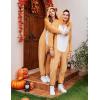 imageEkouaer Unisex Adult Animal Onesie One Piece Fleece Pajamas Halloween Costume Sleepwear HomewearReindeer