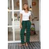 imageEkouaer Women Pajama Pants Comfy Pj Bottom with Pockets Stretch Plaid SleepwearGreen and Black Plaid