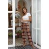 imageEkouaer Women Pajama Pants Comfy Pj Bottom with Pockets Stretch Plaid SleepwearPat68