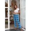 imageEkouaer Women Pajama Pants Comfy Pj Bottom with Pockets Stretch Plaid SleepwearPat69