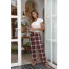 imageEkouaer Women Pajama Pants Comfy Pj Bottom with Pockets Stretch Plaid SleepwearPlaid 3