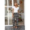 imageEkouaer Women Pajama Pants Comfy Pj Bottom with Pockets Stretch Plaid SleepwearPlaid 4