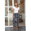 imageEkouaer Women Pajama Pants Comfy Pj Bottom with Pockets Stretch Plaid SleepwearPlaid 8