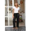 imageEkouaer Women Pajama Pants Comfy Pj Bottom with Pockets Stretch Plaid SleepwearPure Black