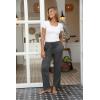 imageEkouaer Women Pajama Pants Comfy Pj Bottom with Pockets Stretch Plaid SleepwearPure Dark Grey