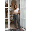 imageEkouaer Women Pajama Pants Comfy Pj Bottom with Pockets Stretch Plaid SleepwearPure Dark Grey