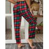 imageEkouaer Women Pajama Pants Comfy Pj Bottom with Pockets Stretch Plaid SleepwearRed and Green Plaid