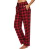 imageEkouaer Womens 2 Pack Lounge Pants Comfy Pajama Pants Plaid Pajama Bottoms with Pockets Drawstring Pj Bottoms Pants2 Packset 1