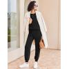 imageEkouaer Womens Pajamas 2 Piece Lounge Set Long Sleeve Top and Elastic Waist Pants Sweatsuits Casual Pjs with Pockets SXXLBlack