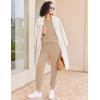 imageEkouaer Womens Pajamas 2 Piece Lounge Set Long Sleeve Top and Elastic Waist Pants Sweatsuits Casual Pjs with Pockets SXXLKhaki