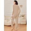 imageEkouaer Womens Pajamas 2 Piece Lounge Set Long Sleeve Top and Elastic Waist Pants Sweatsuits Casual Pjs with Pockets SXXLKhaki