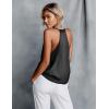 imageEkouaer Womens Silk Satin Camisole Tank Tops V Neck Sleeveless Spaghetti Straps Blouse Casual Racerback ShirtBlack