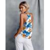 imageEkouaer Womens Silk Satin Camisole Tank Tops V Neck Sleeveless Spaghetti Straps Blouse Casual Racerback ShirtFlower Print