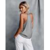 imageEkouaer Womens Silk Satin Camisole Tank Tops V Neck Sleeveless Spaghetti Straps Blouse Casual Racerback ShirtLight Gray