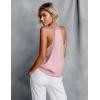 imageEkouaer Womens Silk Satin Camisole Tank Tops V Neck Sleeveless Spaghetti Straps Blouse Casual Racerback ShirtPastel Pink