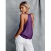 imageEkouaer Womens Silk Satin Camisole Tank Tops V Neck Sleeveless Spaghetti Straps Blouse Casual Racerback ShirtPurple