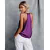 imageEkouaer Womens Silk Satin Camisole Tank Tops V Neck Sleeveless Spaghetti Straps Blouse Casual Racerback ShirtWineberry