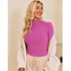 imageEkouaer Womens Turtleneck Tops Ribbed Pullover Sweater Long Sleeves Shirts Midweight Thermal Underwear BlouseRose Red