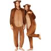 imageEkouaer Unisex Adult Animal Onesie One Piece Fleece Pajamas Halloween Costume Sleepwear HomewearBear