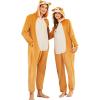 imageEkouaer Unisex Adult Animal Onesie One Piece Fleece Pajamas Halloween Costume Sleepwear HomewearCorgi