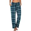 Black and Peacock Blue Plaid